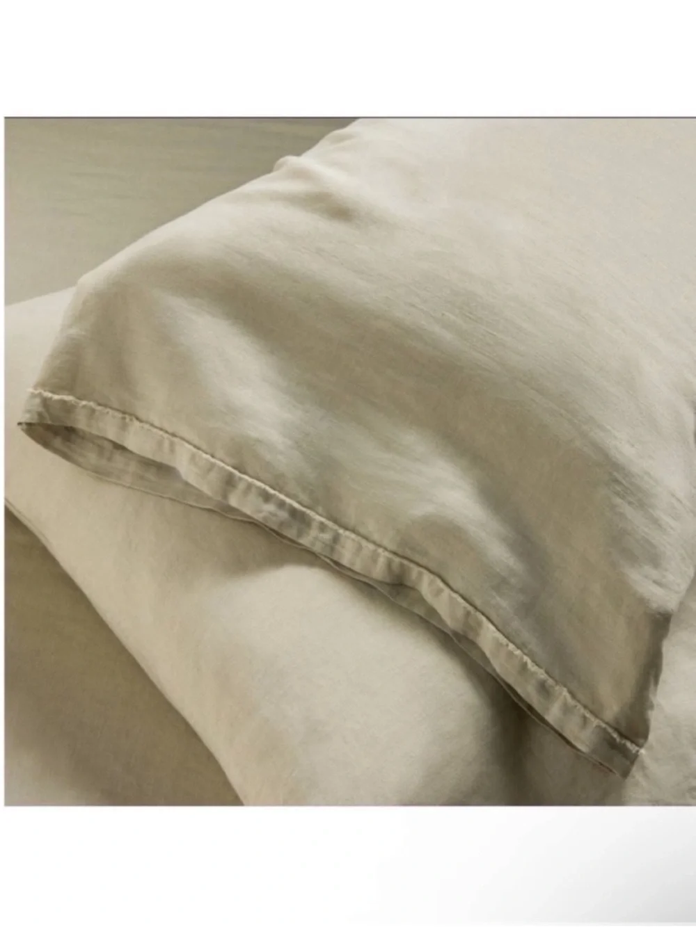NWT Queen 100% Linen Sheet Set Light Olive Green - Casaluna